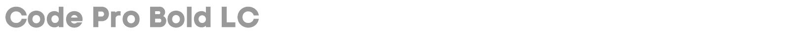 Code Pro Bold LC font preview